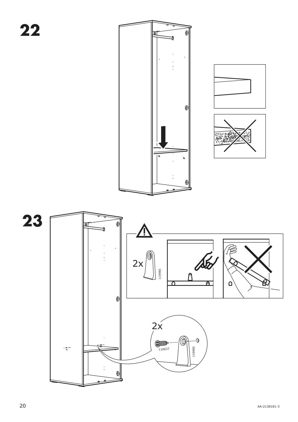 Assembly instructions for IKEA Godishus wardrobe white | Page 20 - IKEA GODISHUS wardrobe 504.224.94