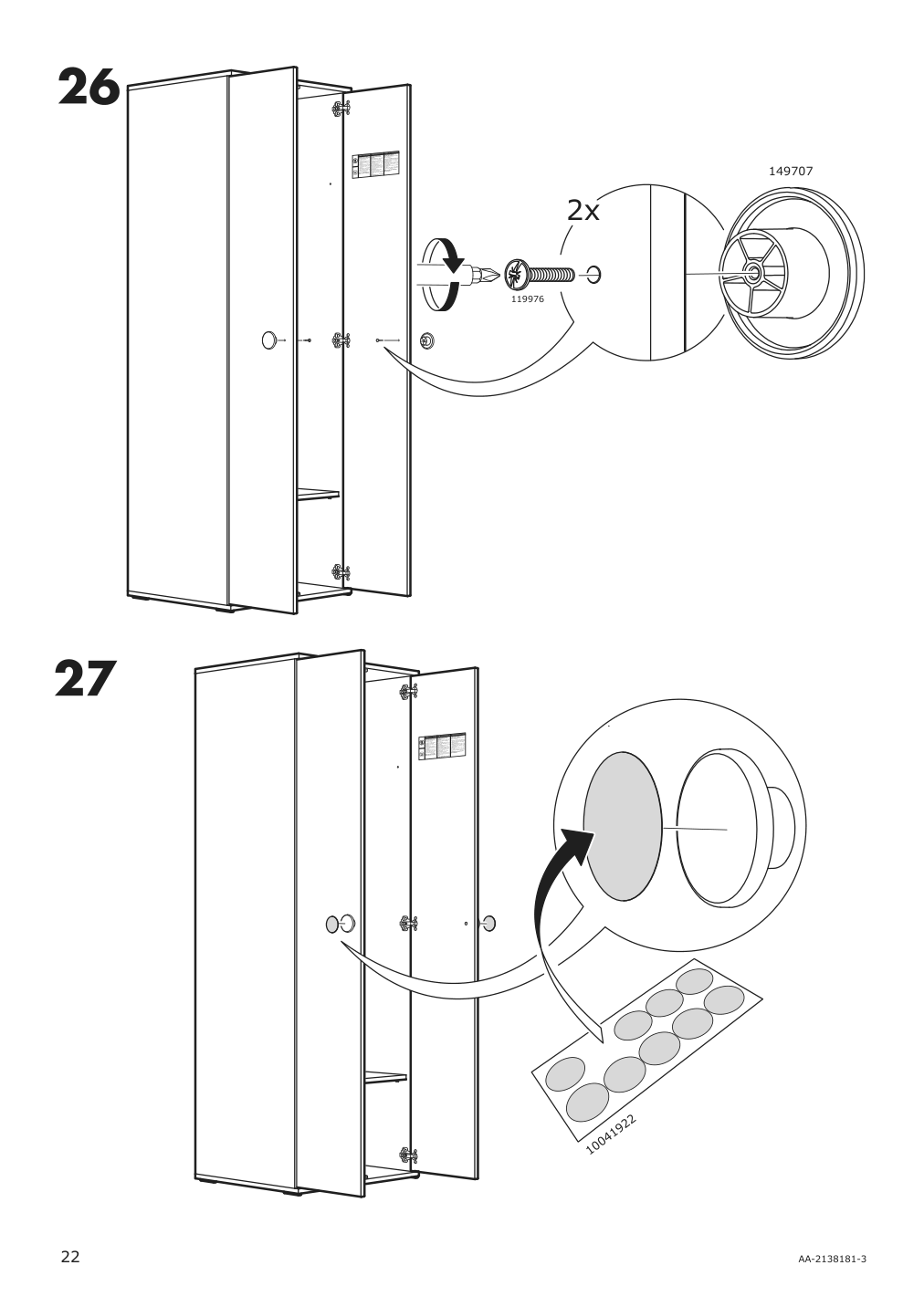 Assembly instructions for IKEA Godishus wardrobe white | Page 22 - IKEA GODISHUS wardrobe 504.224.94