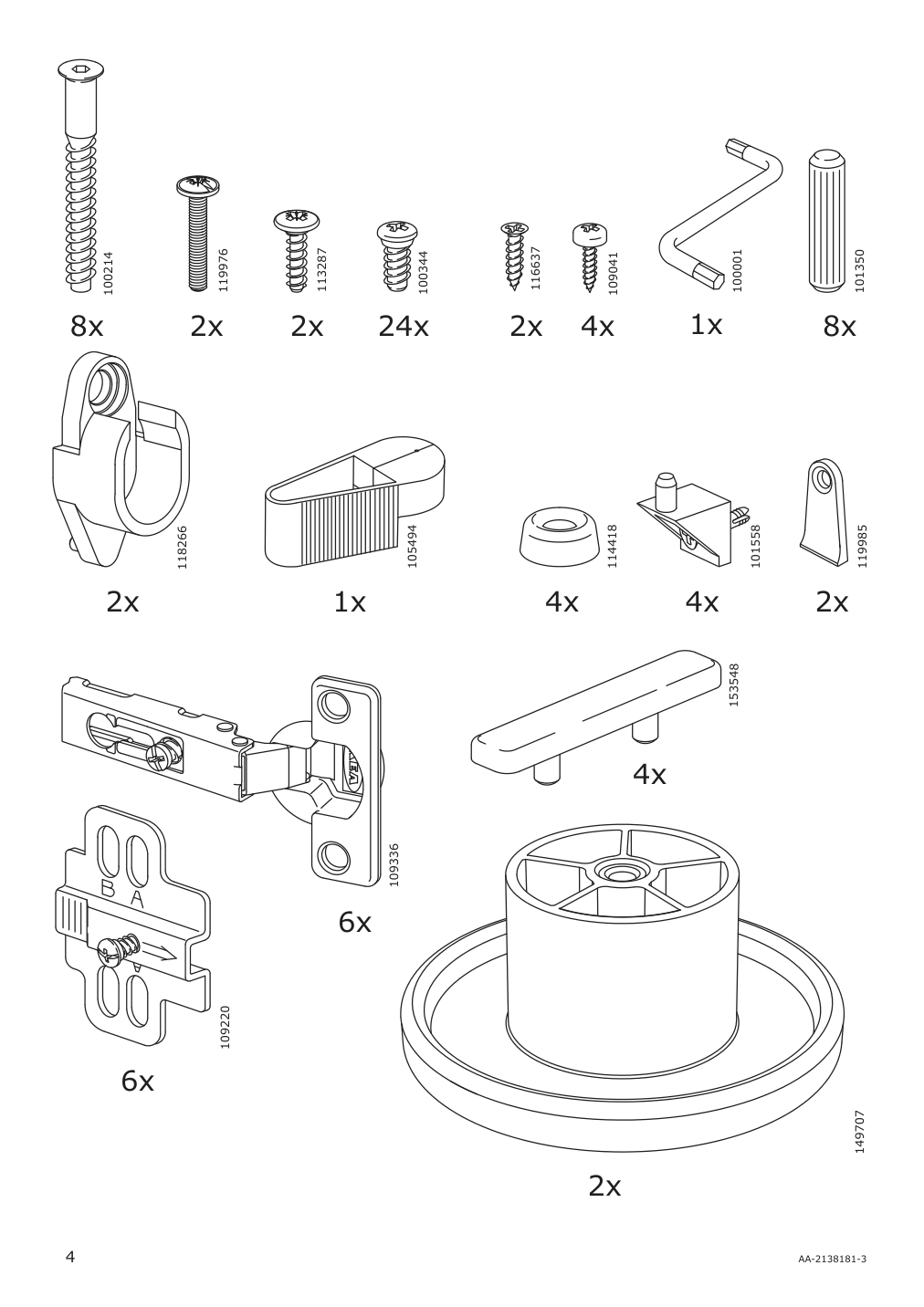 Assembly instructions for IKEA Godishus wardrobe white | Page 4 - IKEA GODISHUS wardrobe 504.224.94