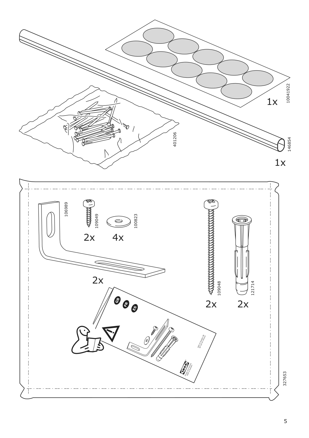 Assembly instructions for IKEA Godishus wardrobe white | Page 5 - IKEA GODISHUS wardrobe 504.224.94