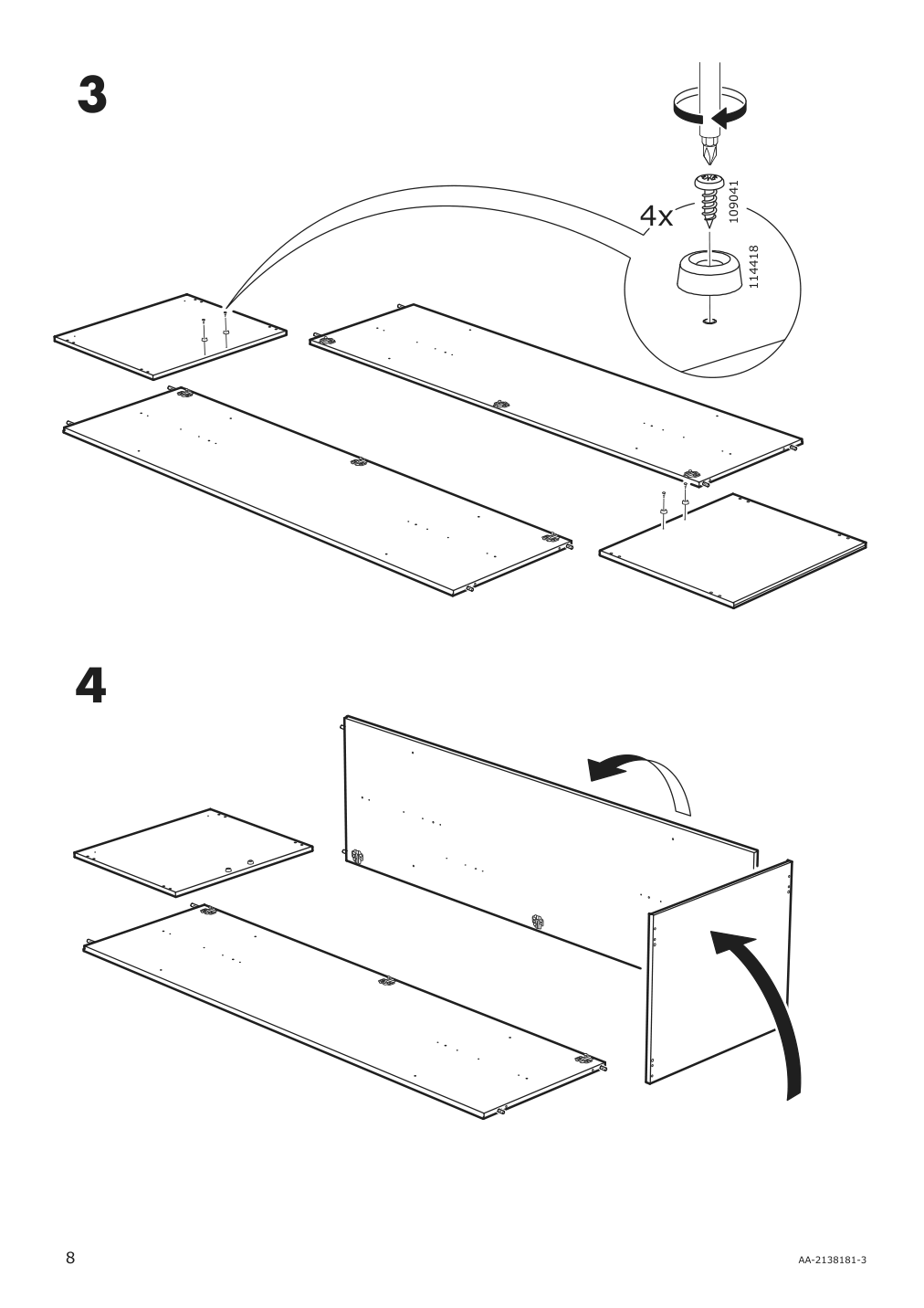 Assembly instructions for IKEA Godishus wardrobe white | Page 8 - IKEA GODISHUS wardrobe 504.224.94