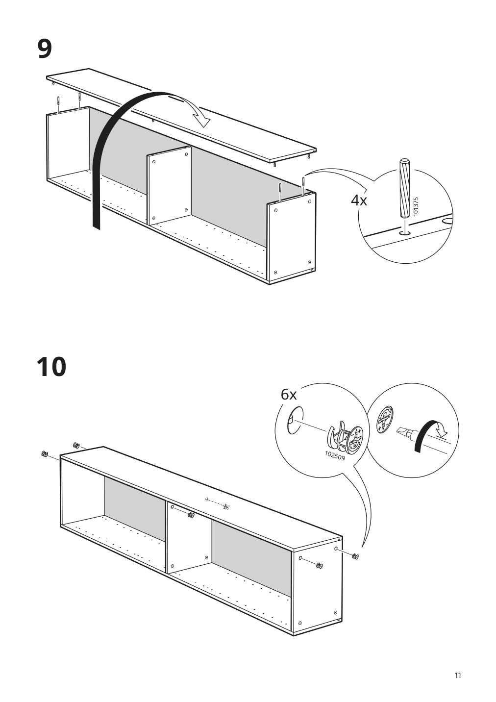 Assembly instructions for IKEA Godmorgon high cabinet brown stained ash effect | Page 11 - IKEA GODMORGON / ODENSVIK bathroom furniture, set of 6 393.223.25