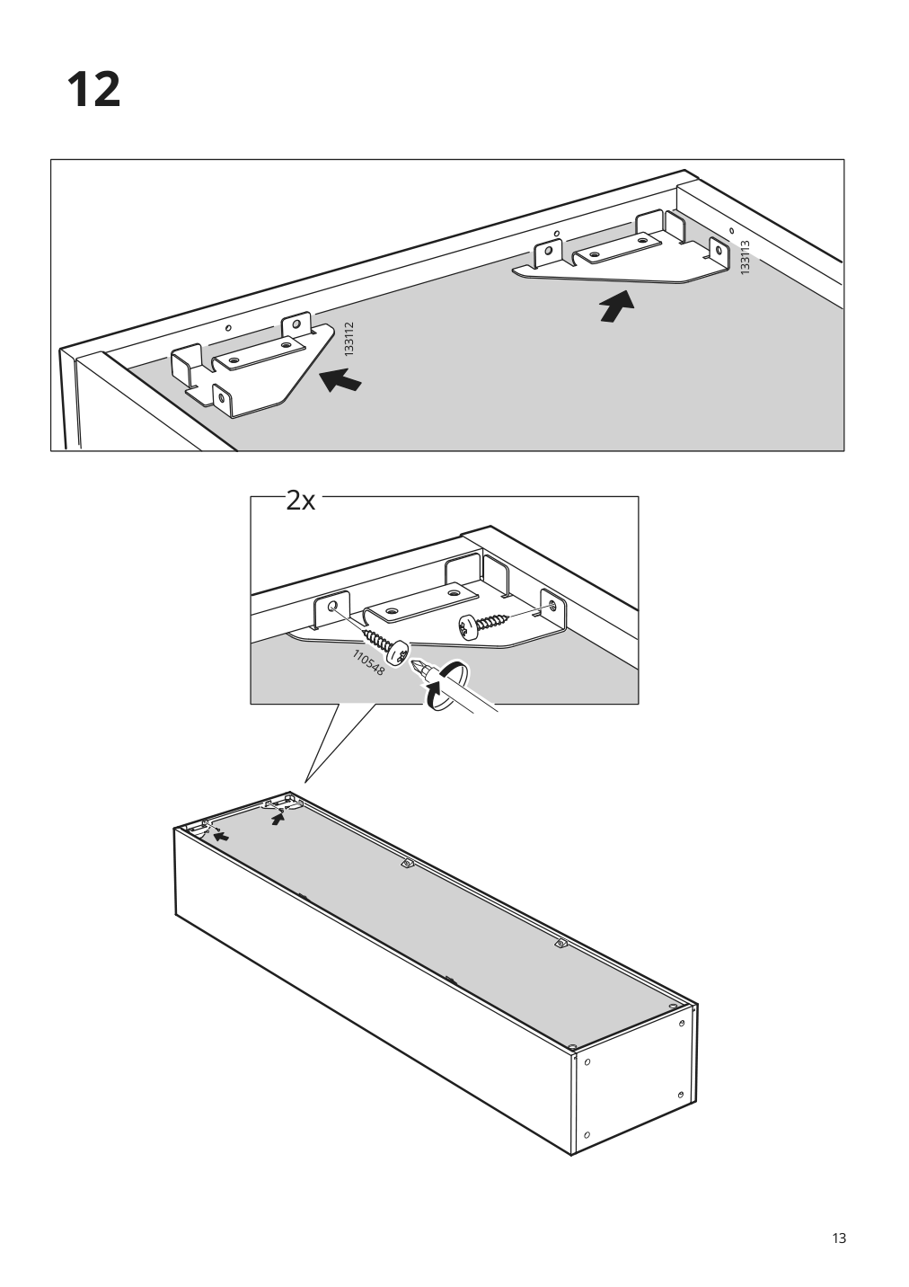 Assembly instructions for IKEA Godmorgon high cabinet brown stained ash effect | Page 13 - IKEA GODMORGON / ODENSVIK bathroom furniture, set of 6 393.223.25