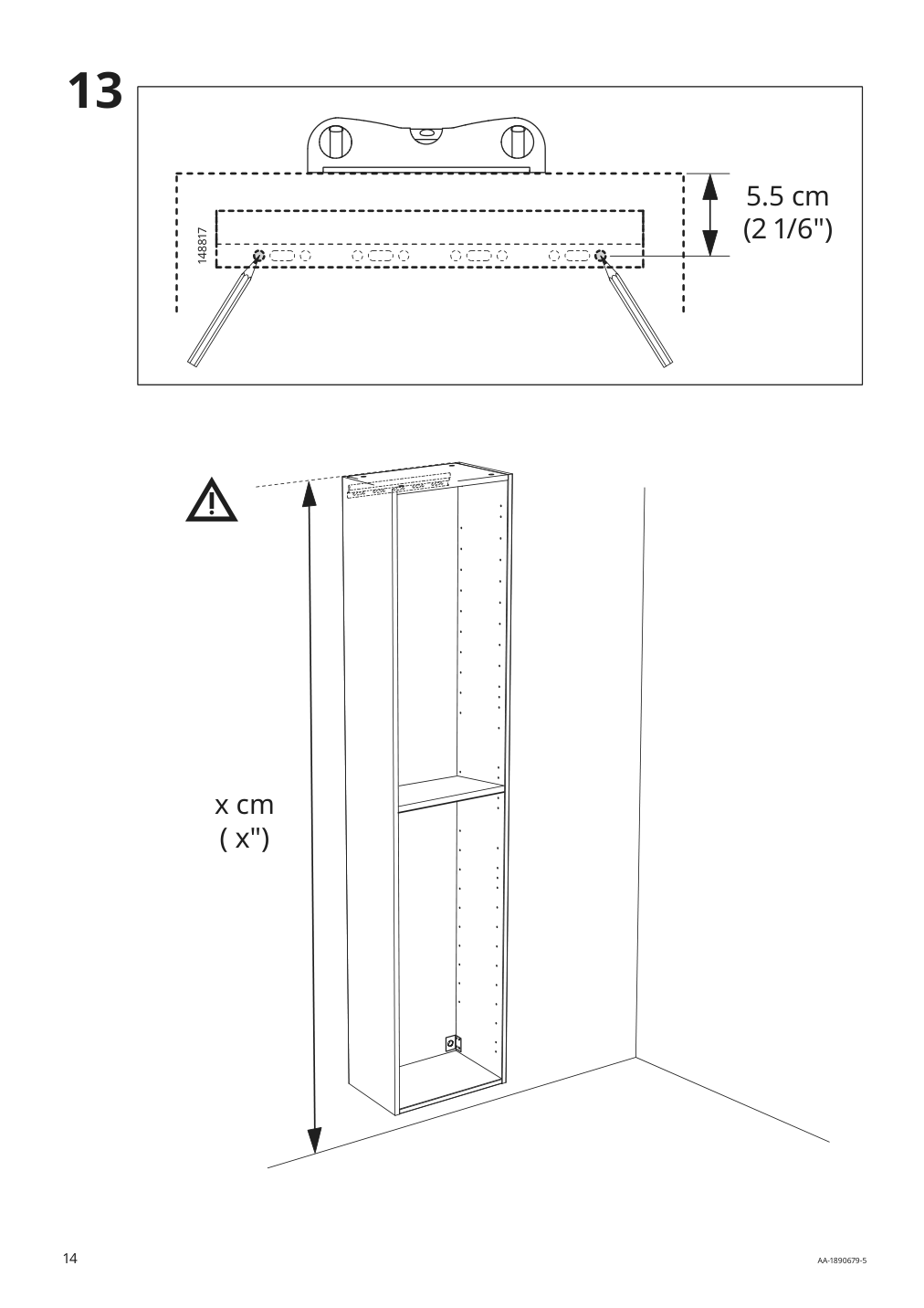 Assembly instructions for IKEA Godmorgon high cabinet brown stained ash effect | Page 14 - IKEA GODMORGON high cabinet 404.578.51