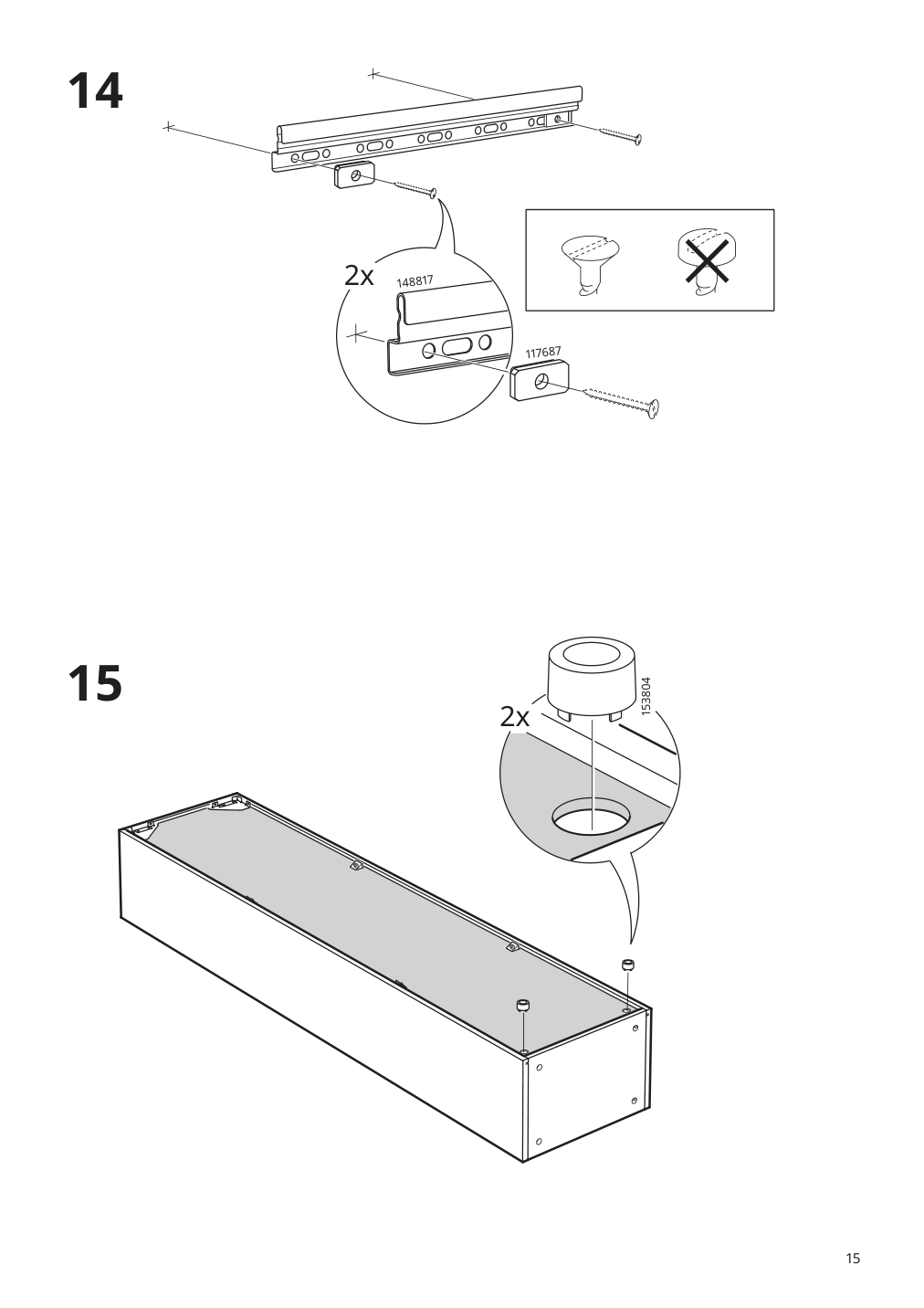 Assembly instructions for IKEA Godmorgon high cabinet brown stained ash effect | Page 15 - IKEA GODMORGON / ODENSVIK bathroom furniture, set of 6 393.223.25