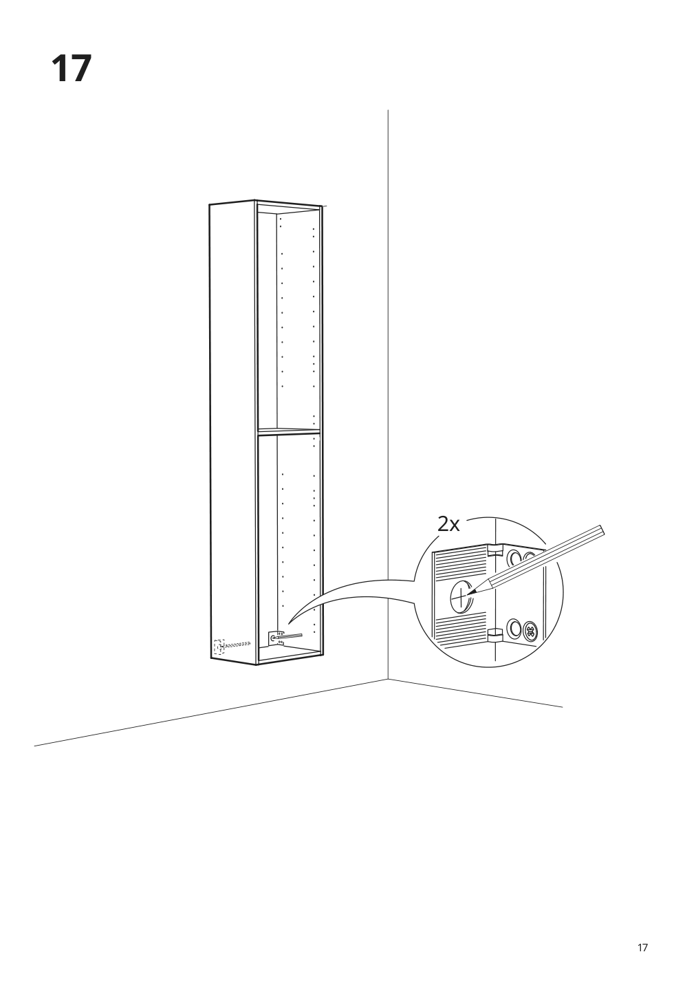 Assembly instructions for IKEA Godmorgon high cabinet brown stained ash effect | Page 17 - IKEA GODMORGON / ODENSVIK bathroom furniture, set of 6 393.223.25