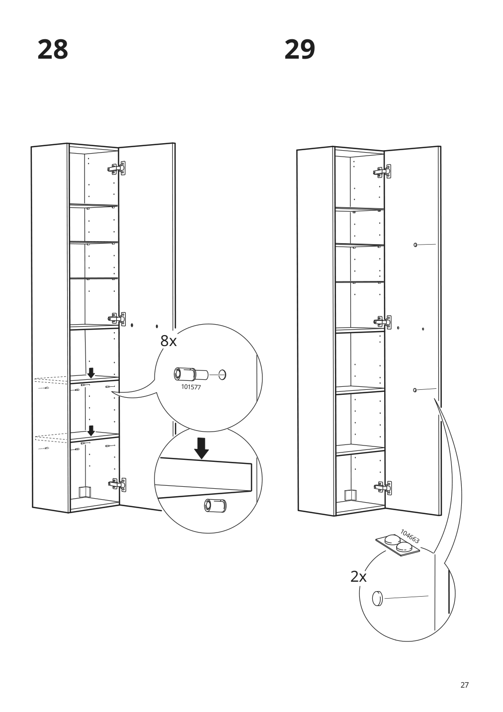 Assembly instructions for IKEA Godmorgon high cabinet brown stained ash effect | Page 27 - IKEA GODMORGON / ODENSVIK bathroom furniture, set of 6 393.223.25