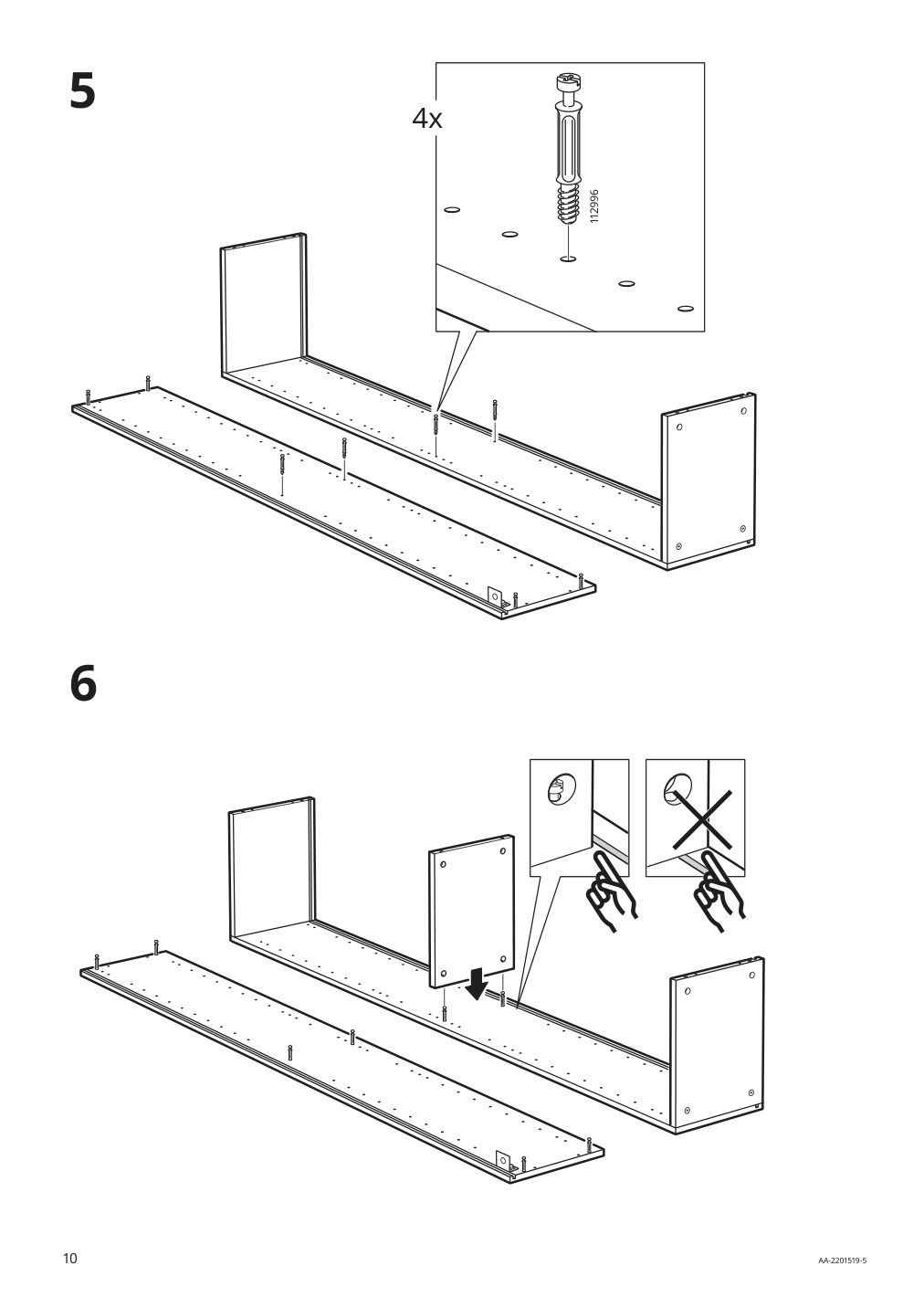 Assembly instructions for IKEA Godmorgon high cabinet gillburen dark gray | Page 10 - IKEA GODMORGON high cabinet 504.812.47