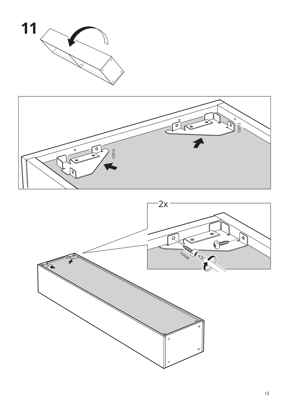 Assembly instructions for IKEA Godmorgon high cabinet gillburen dark gray | Page 13 - IKEA GODMORGON/TOLKEN / TÖRNVIKEN bathroom furniture, set of 7 893.373.53