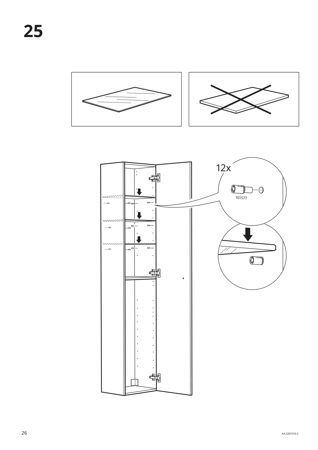 Assembly instructions for IKEA Godmorgon high cabinet gillburen dark gray | Page 26 - IKEA GODMORGON/TOLKEN / TÖRNVIKEN bathroom furniture, set of 7 893.373.53