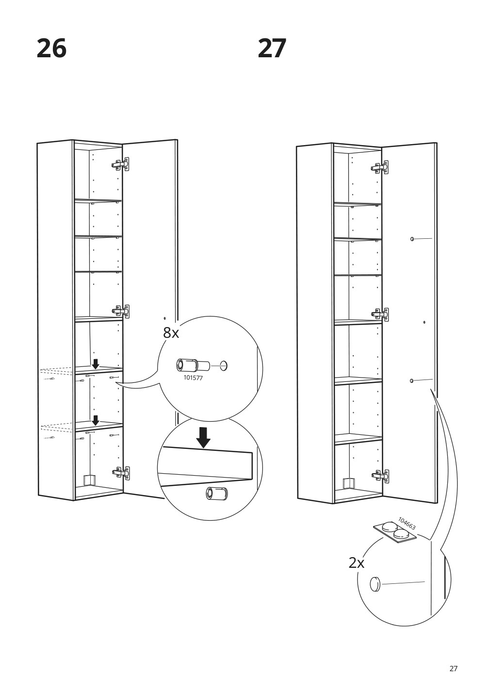 Assembly instructions for IKEA Godmorgon high cabinet gillburen dark gray | Page 27 - IKEA GODMORGON high cabinet 504.812.47