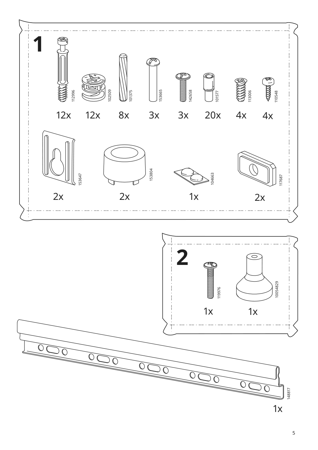 Assembly instructions for IKEA Godmorgon high cabinet gillburen dark gray | Page 5 - IKEA GODMORGON high cabinet 504.812.47