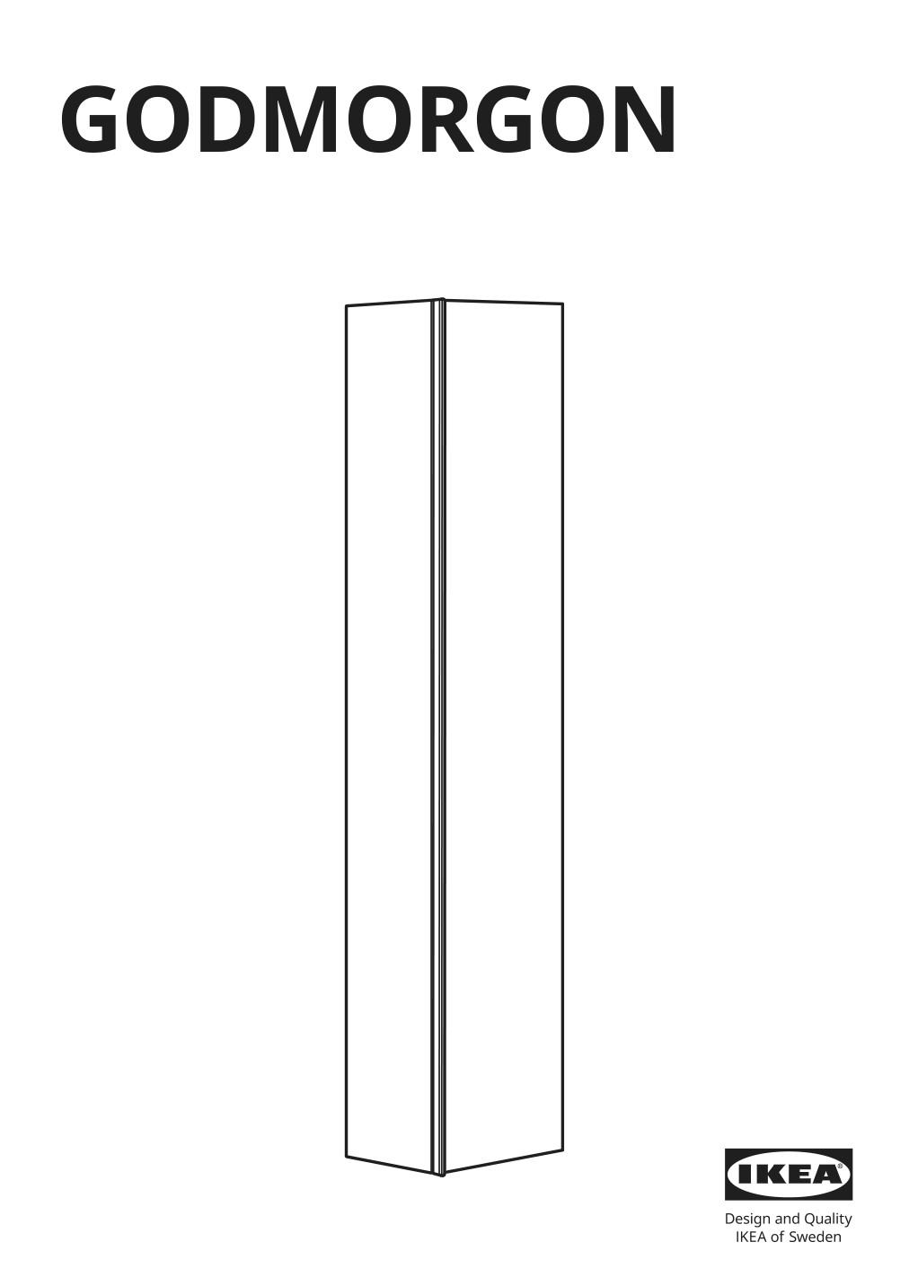 Assembly instructions for IKEA Godmorgon high cabinet high gloss gray | Page 1 - IKEA GODMORGON high cabinet 303.440.63