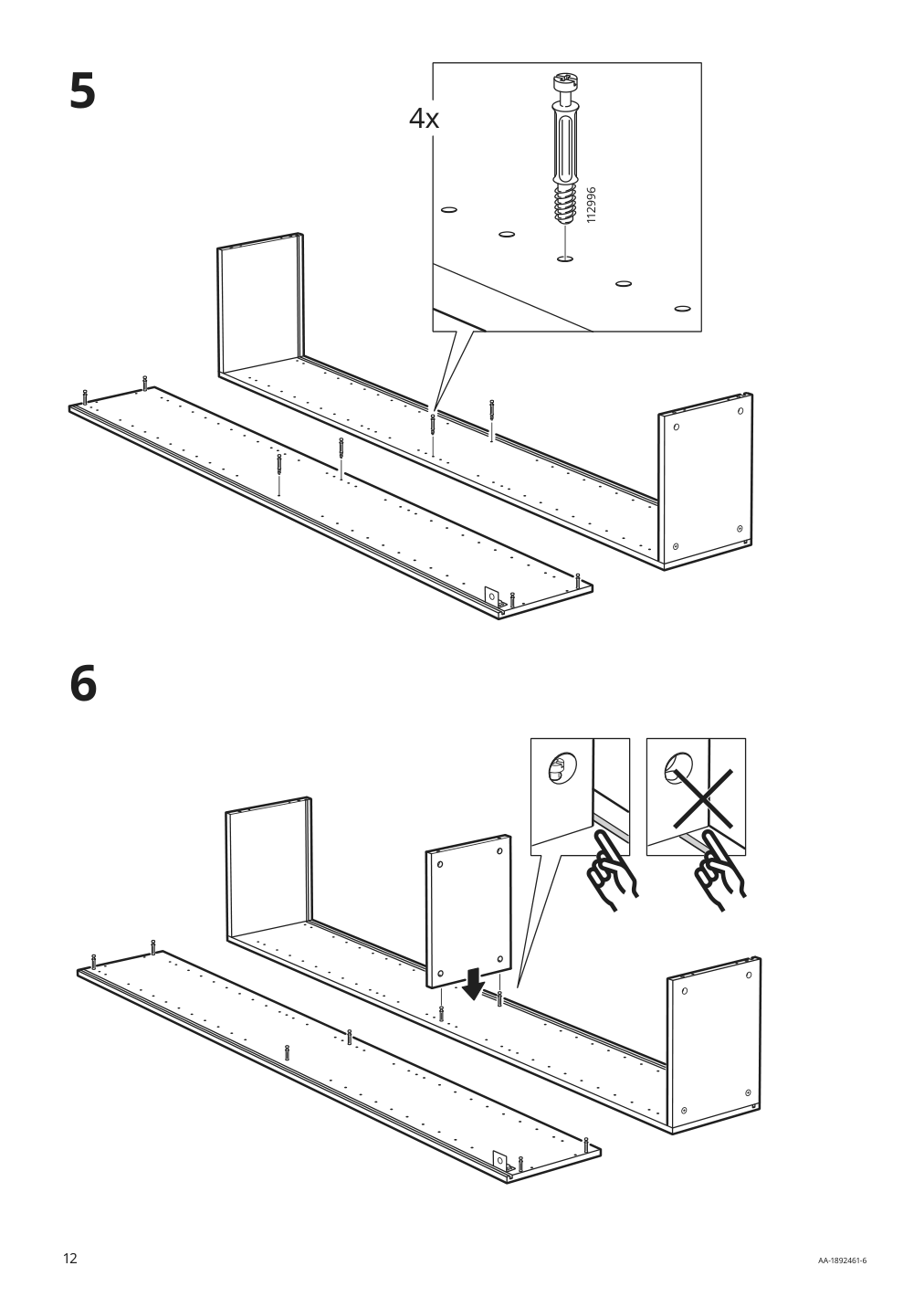 Assembly instructions for IKEA Godmorgon high cabinet high gloss gray | Page 12 - IKEA GODMORGON high cabinet 303.440.63