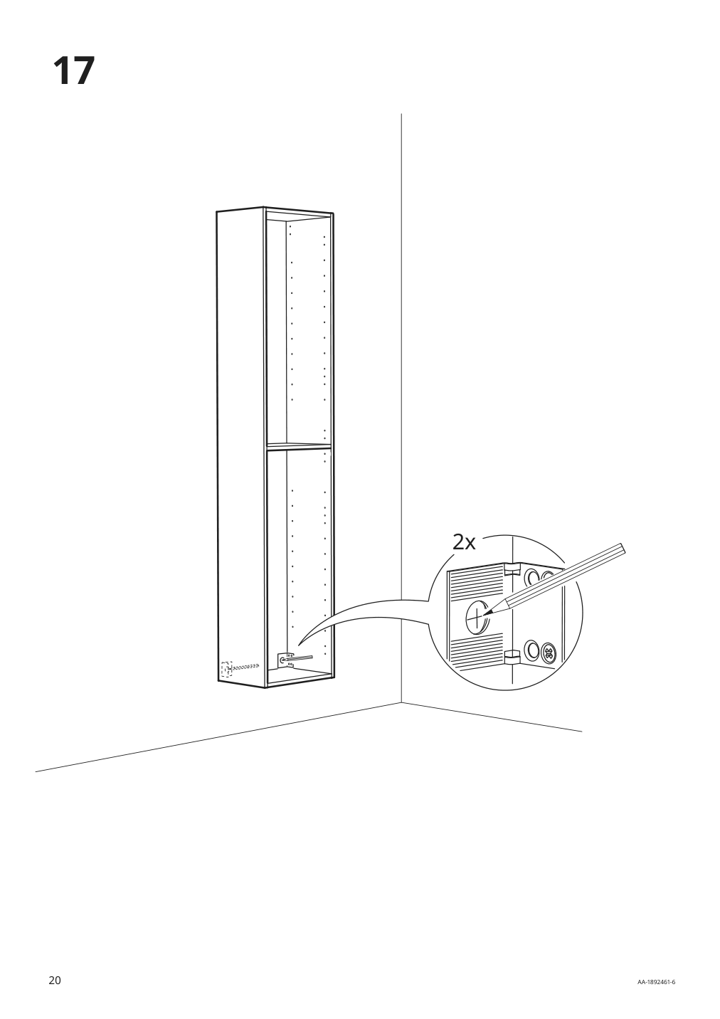 Assembly instructions for IKEA Godmorgon high cabinet high gloss gray | Page 20 - IKEA GODMORGON high cabinet 303.440.63