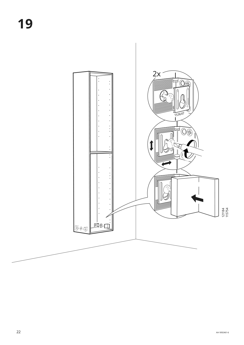 Assembly instructions for IKEA Godmorgon high cabinet high gloss gray | Page 22 - IKEA GODMORGON high cabinet 303.440.63