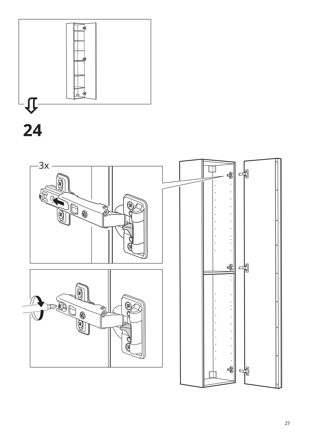 Assembly instructions for IKEA Godmorgon high cabinet high gloss gray | Page 27 - IKEA GODMORGON high cabinet 303.440.63