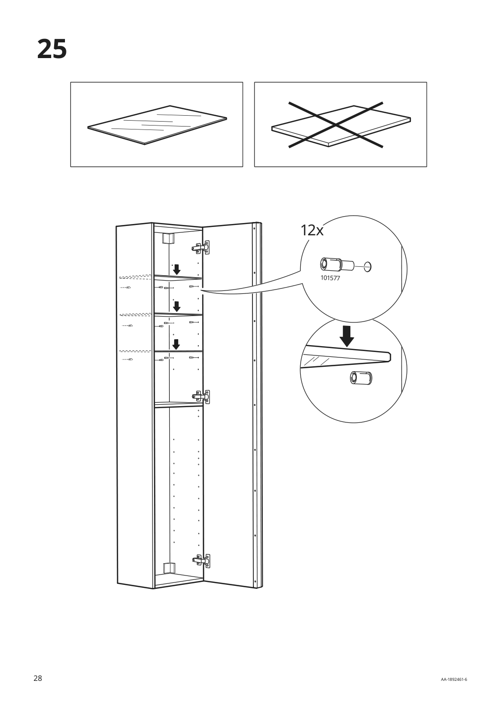 Assembly instructions for IKEA Godmorgon high cabinet high gloss gray | Page 28 - IKEA GODMORGON high cabinet 303.440.63