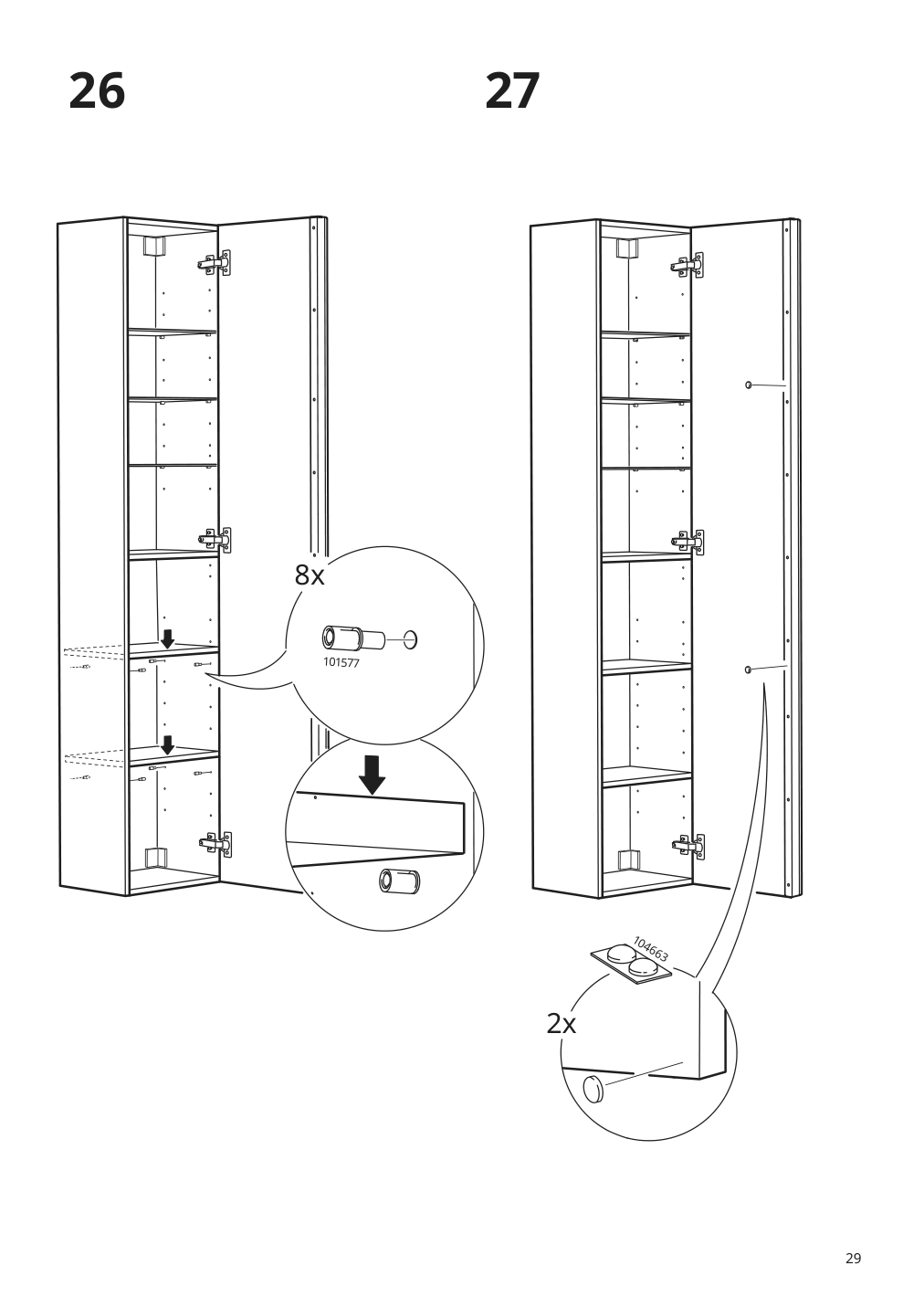 Assembly instructions for IKEA Godmorgon high cabinet high gloss gray | Page 29 - IKEA GODMORGON high cabinet 303.440.63