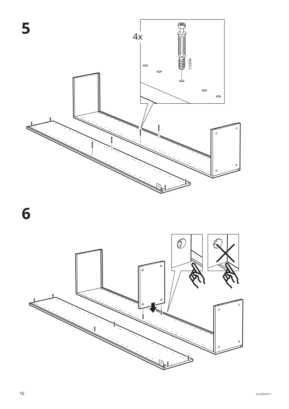 Assembly instructions for IKEA Godmorgon high cabinet kasjoen light gray | Page 10 - IKEA GODMORGON / RÄTTVIKEN bathroom furniture, set of 5 793.046.97