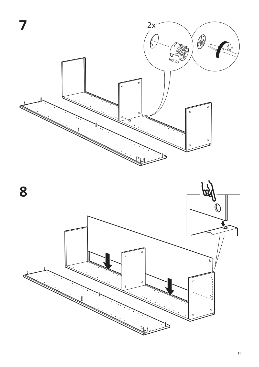 Assembly instructions for IKEA Godmorgon high cabinet kasjoen light gray | Page 11 - IKEA GODMORGON/TOLKEN / KATTEVIK bathroom furniture, set of 6 993.163.31