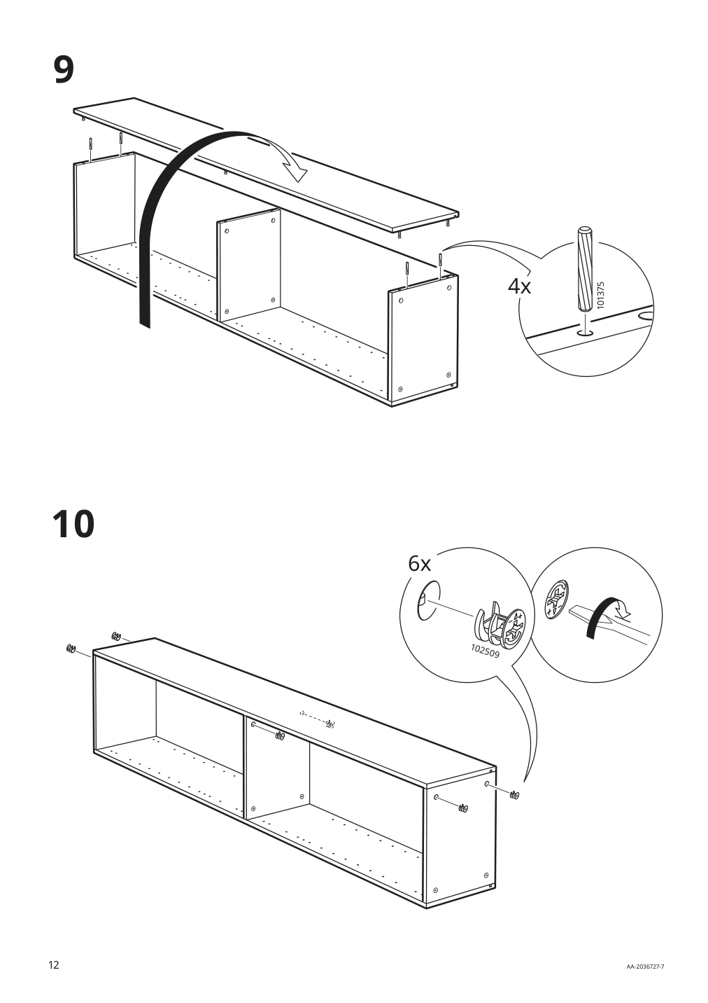 Assembly instructions for IKEA Godmorgon high cabinet kasjoen light gray | Page 12 - IKEA GODMORGON/TOLKEN / KATTEVIK bathroom furniture, set of 6 993.163.31