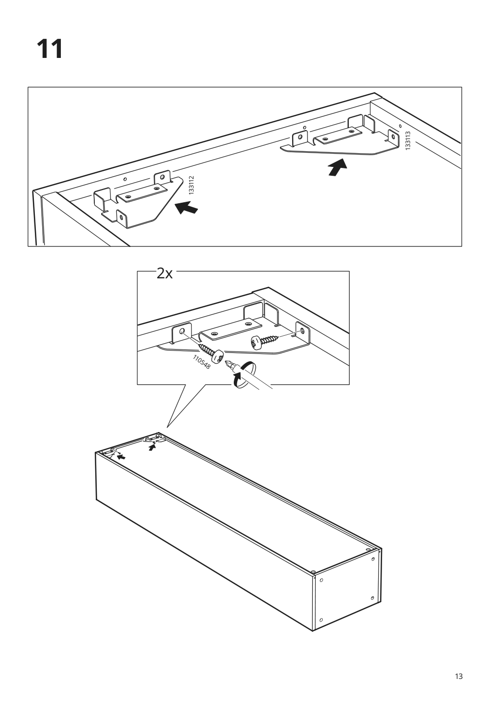 Assembly instructions for IKEA Godmorgon high cabinet kasjoen light gray | Page 13 - IKEA GODMORGON/TOLKEN / KATTEVIK bathroom furniture, set of 6 993.163.31