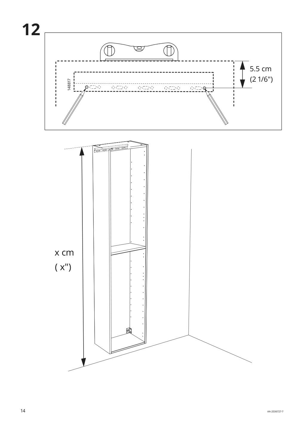 Assembly instructions for IKEA Godmorgon high cabinet kasjoen light gray | Page 14 - IKEA GODMORGON/TOLKEN / KATTEVIK bathroom furniture, set of 6 993.163.31