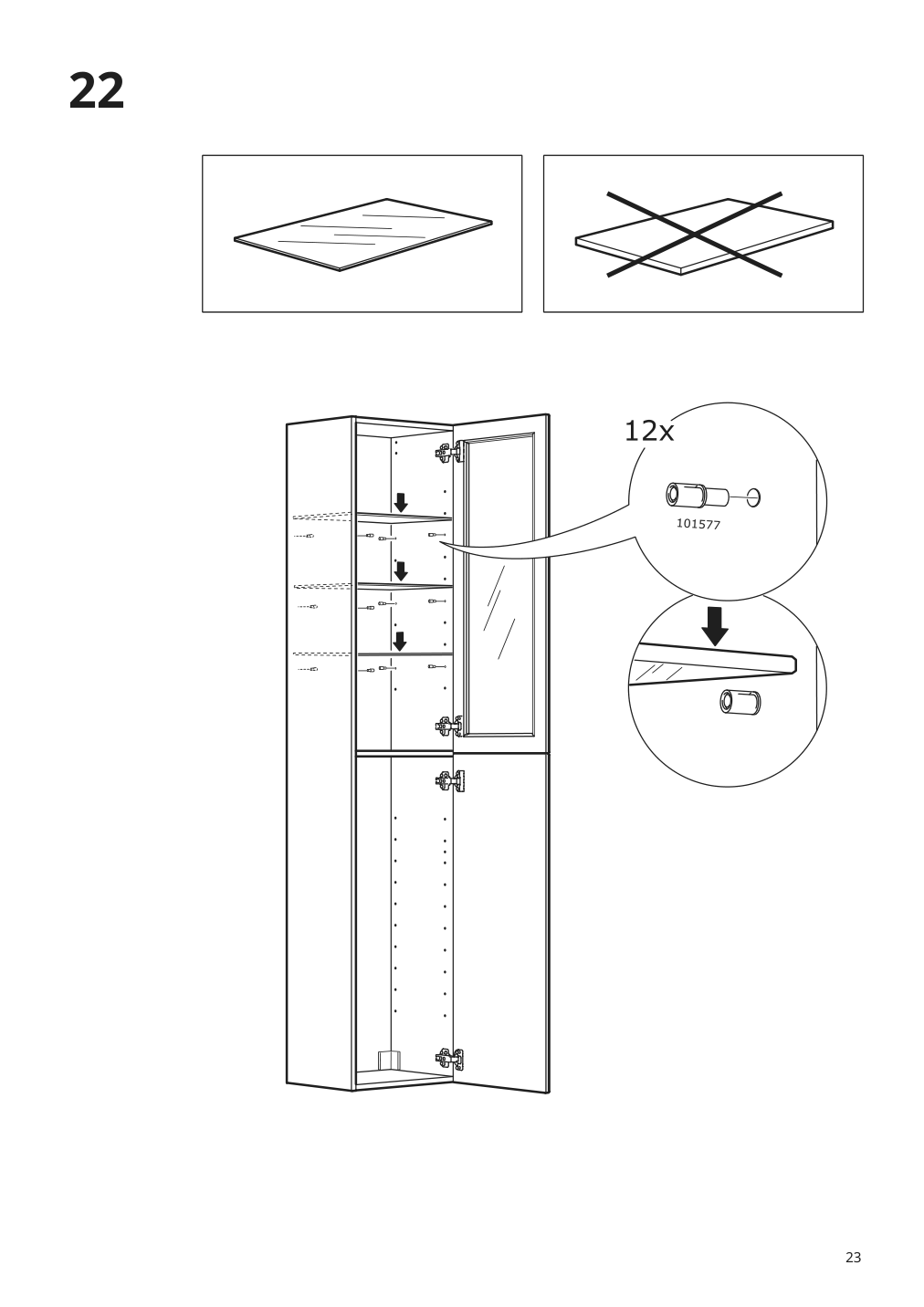 Assembly instructions for IKEA Godmorgon high cabinet kasjoen light gray | Page 23 - IKEA GODMORGON / RÄTTVIKEN bathroom furniture, set of 5 793.046.97