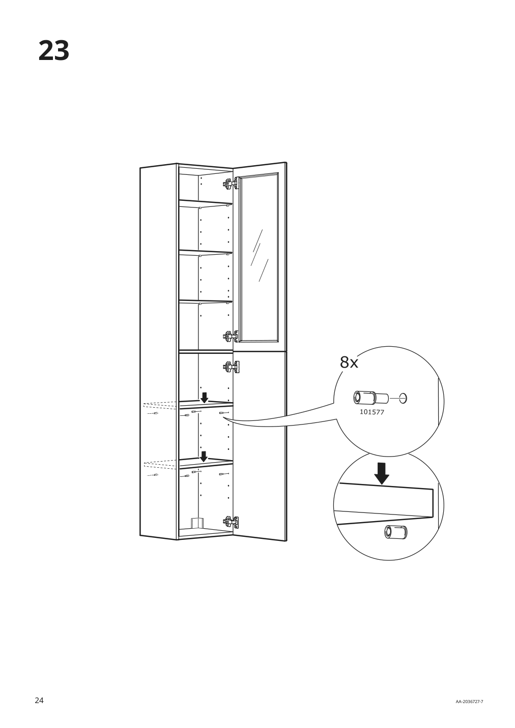 Assembly instructions for IKEA Godmorgon high cabinet kasjoen light gray | Page 24 - IKEA GODMORGON / RÄTTVIKEN bathroom furniture, set of 5 793.046.97