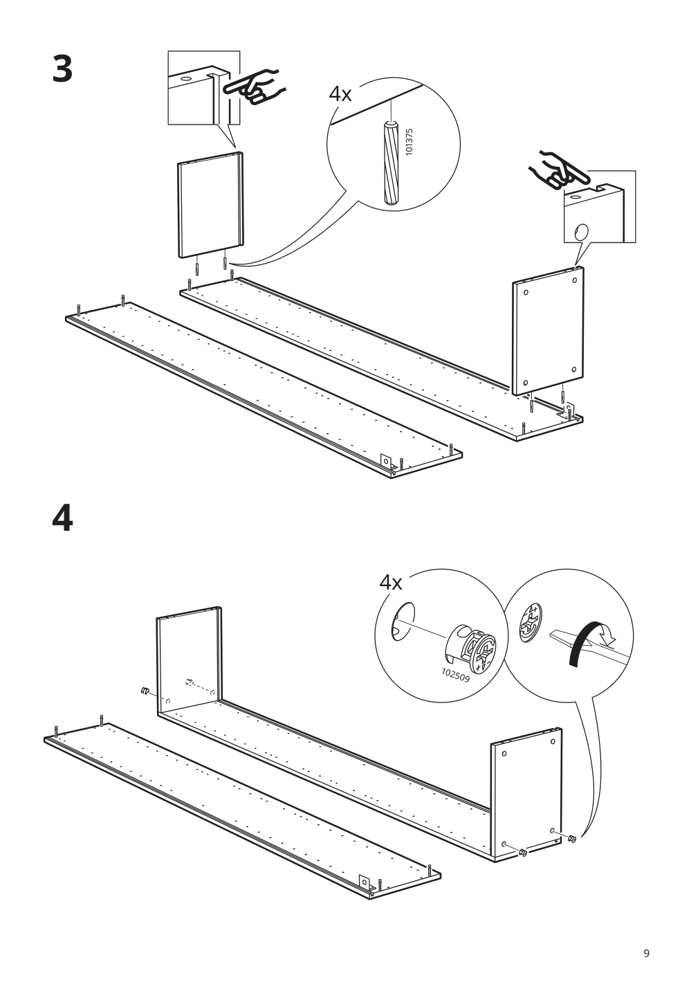 Assembly instructions for IKEA Godmorgon high cabinet kasjoen light gray | Page 9 - IKEA GODMORGON/TOLKEN / KATTEVIK bathroom furniture, set of 6 993.163.31