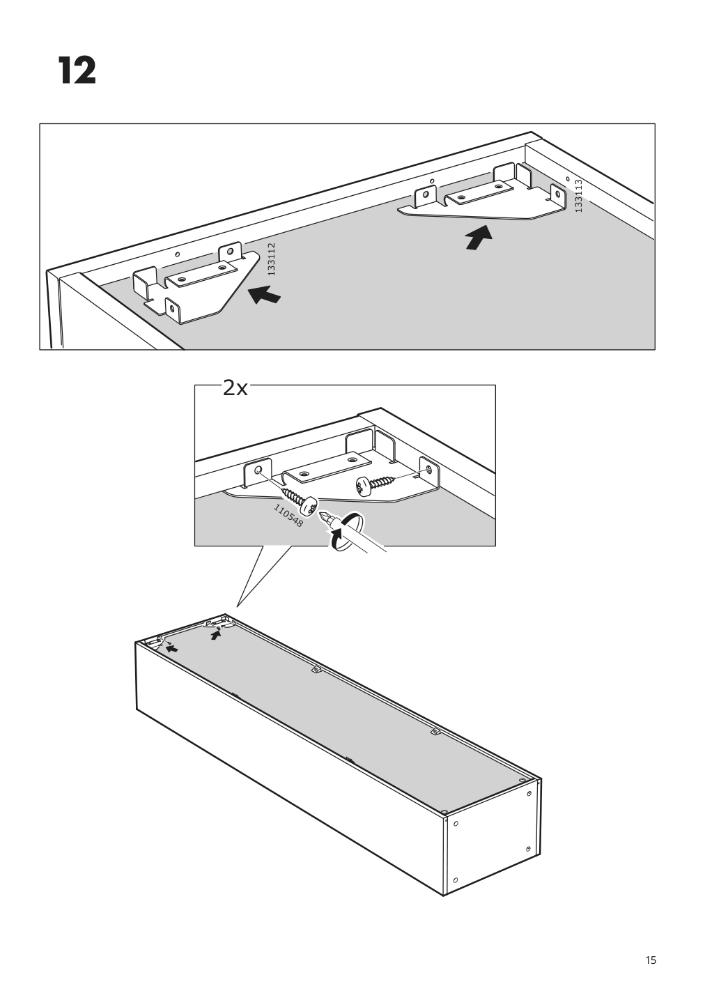 Assembly instructions for IKEA Godmorgon high cabinet white | Page 15 - IKEA GODMORGON high cabinet 003.440.69