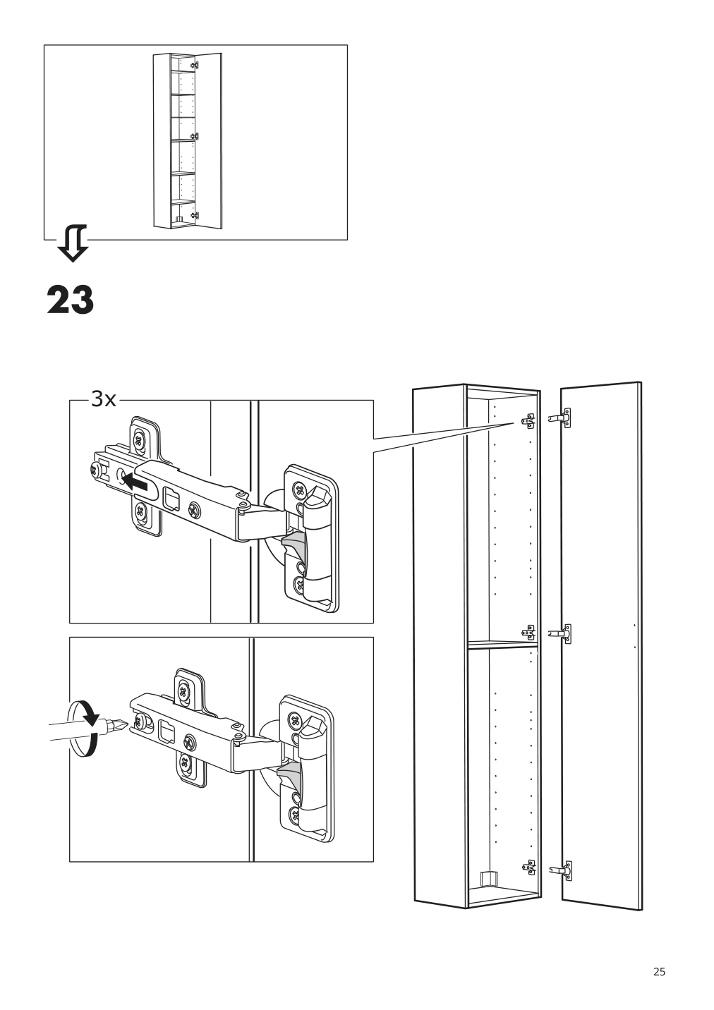 Assembly instructions for IKEA Godmorgon high cabinet white | Page 25 - IKEA GODMORGON high cabinet 003.440.69