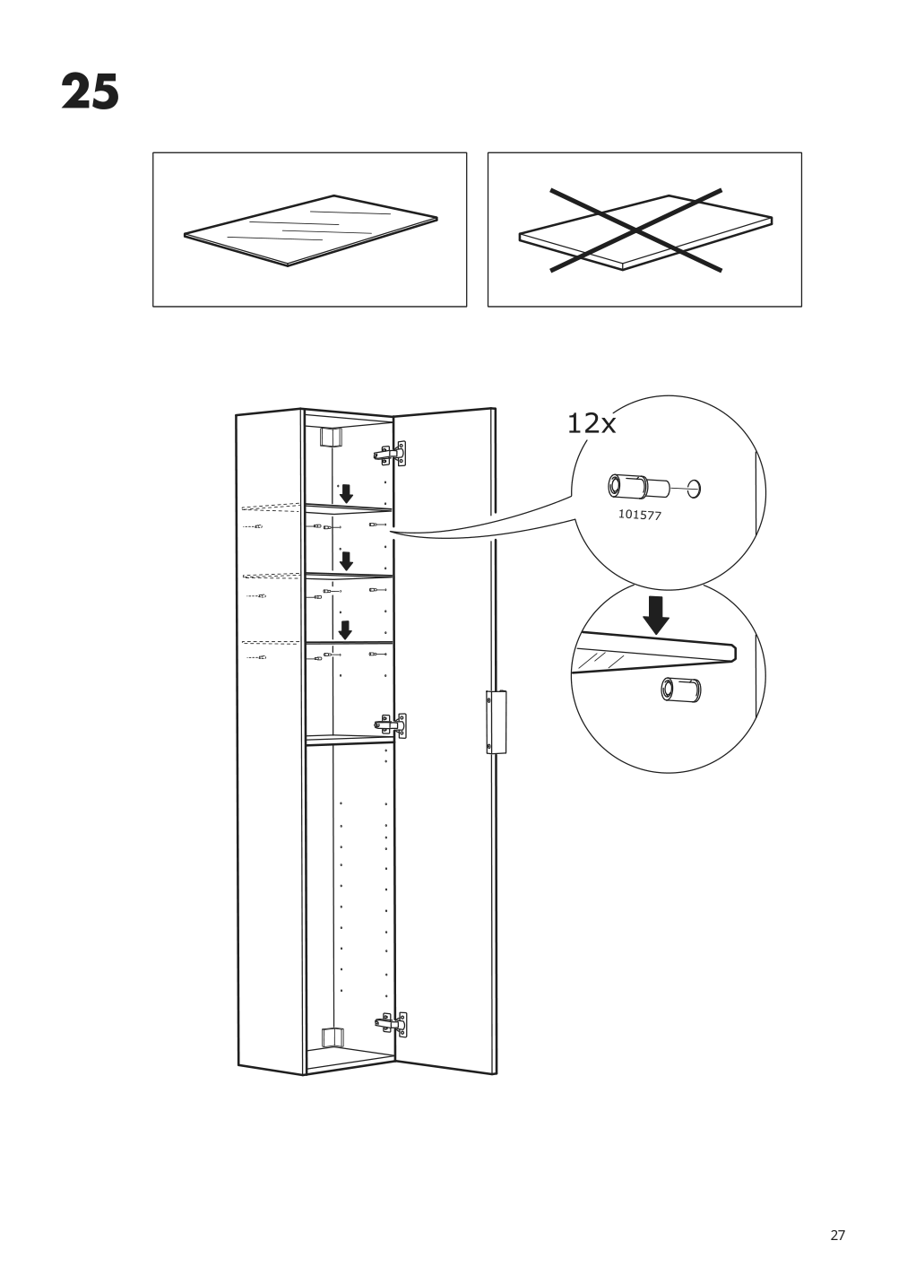 Assembly instructions for IKEA Godmorgon high cabinet white | Page 27 - IKEA GODMORGON high cabinet 003.440.69