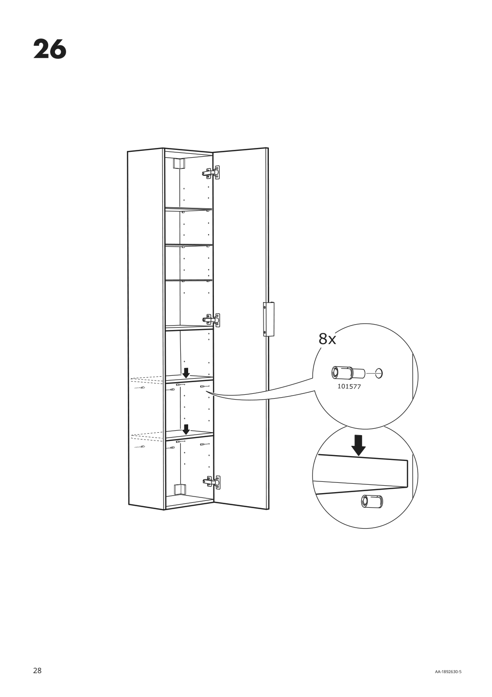 Assembly instructions for IKEA Godmorgon high cabinet white | Page 28 - IKEA GODMORGON high cabinet 003.440.69