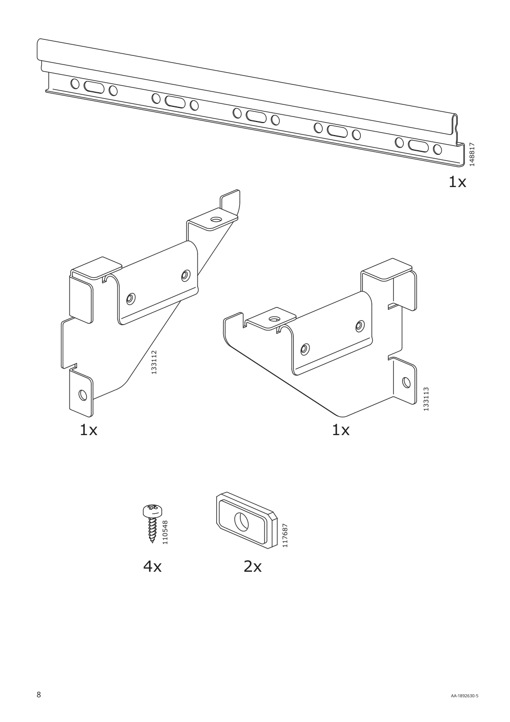 Assembly instructions for IKEA Godmorgon high cabinet white | Page 8 - IKEA GODMORGON high cabinet 003.440.69