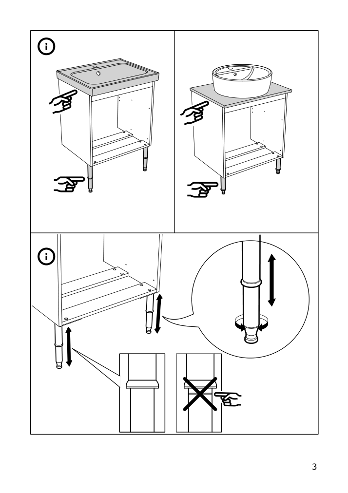 Assembly instructions for IKEA Godmorgon leg kasjoen shiny | Page 3 - IKEA GODMORGON leg 903.917.30