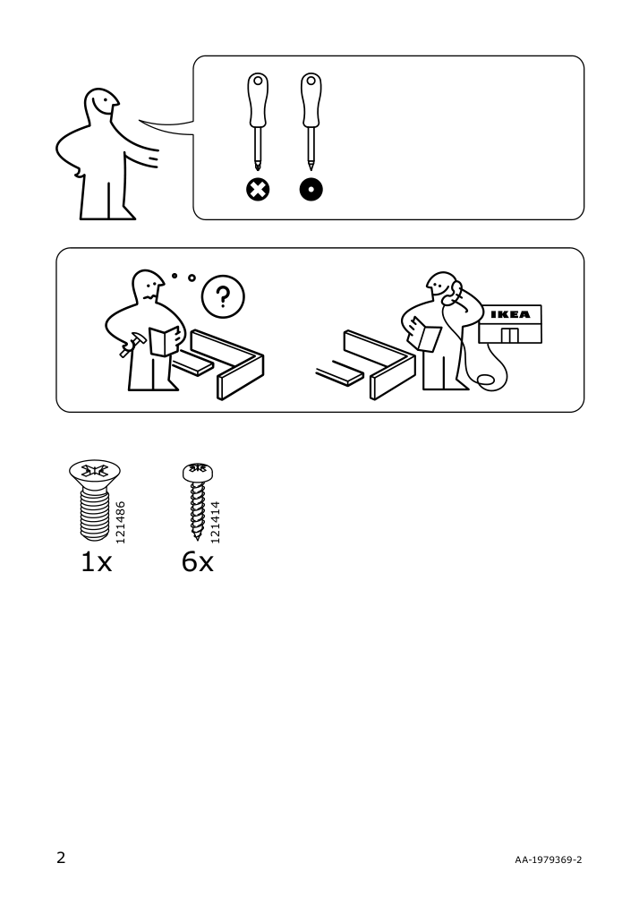 Assembly instructions for IKEA Godmorgon leg round stainless steel | Page 2 - IKEA GODMORGON leg 303.498.38