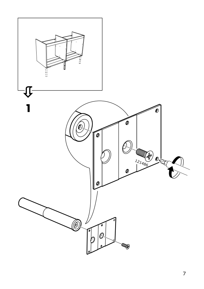 Assembly instructions for IKEA Godmorgon leg round stainless steel | Page 7 - IKEA GODMORGON leg 303.498.38