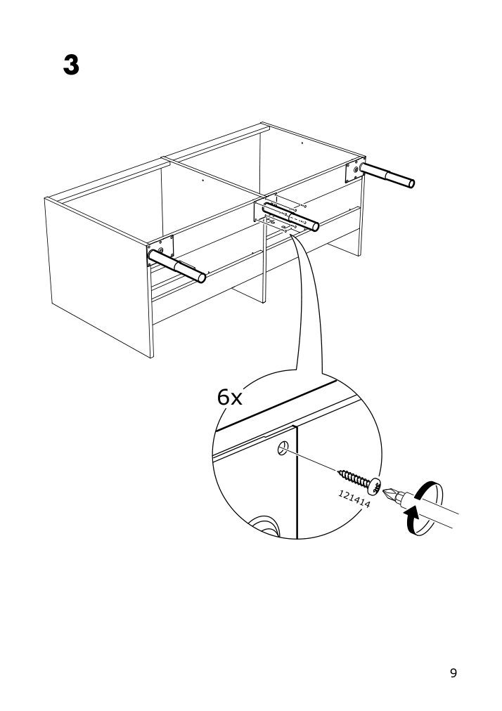 Assembly instructions for IKEA Godmorgon leg round stainless steel | Page 9 - IKEA GODMORGON leg 303.498.38