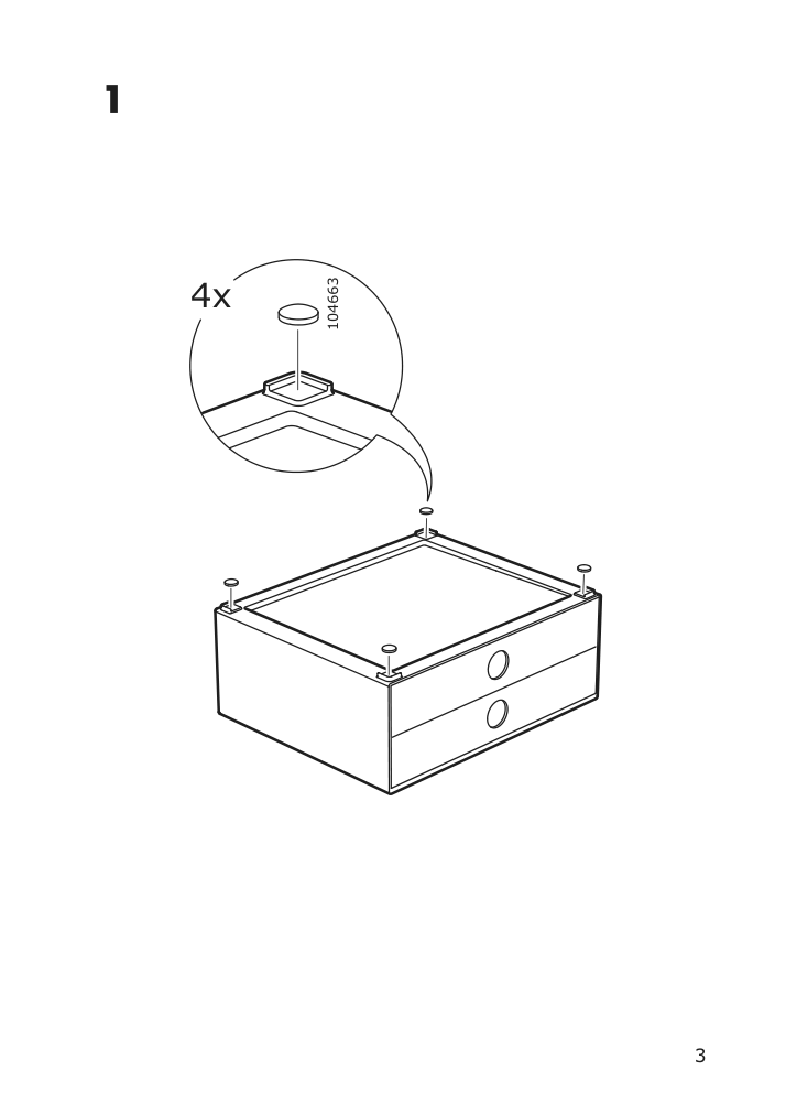 Assembly instructions for IKEA Godmorgon mini chest with 2 drawers smoked | Page 3 - IKEA GODMORGON mini chest with 2 drawers 504.565.54