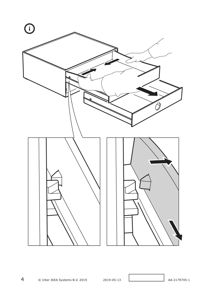 Assembly instructions for IKEA Godmorgon mini chest with 2 drawers smoked | Page 4 - IKEA GODMORGON mini chest with 2 drawers 504.565.54