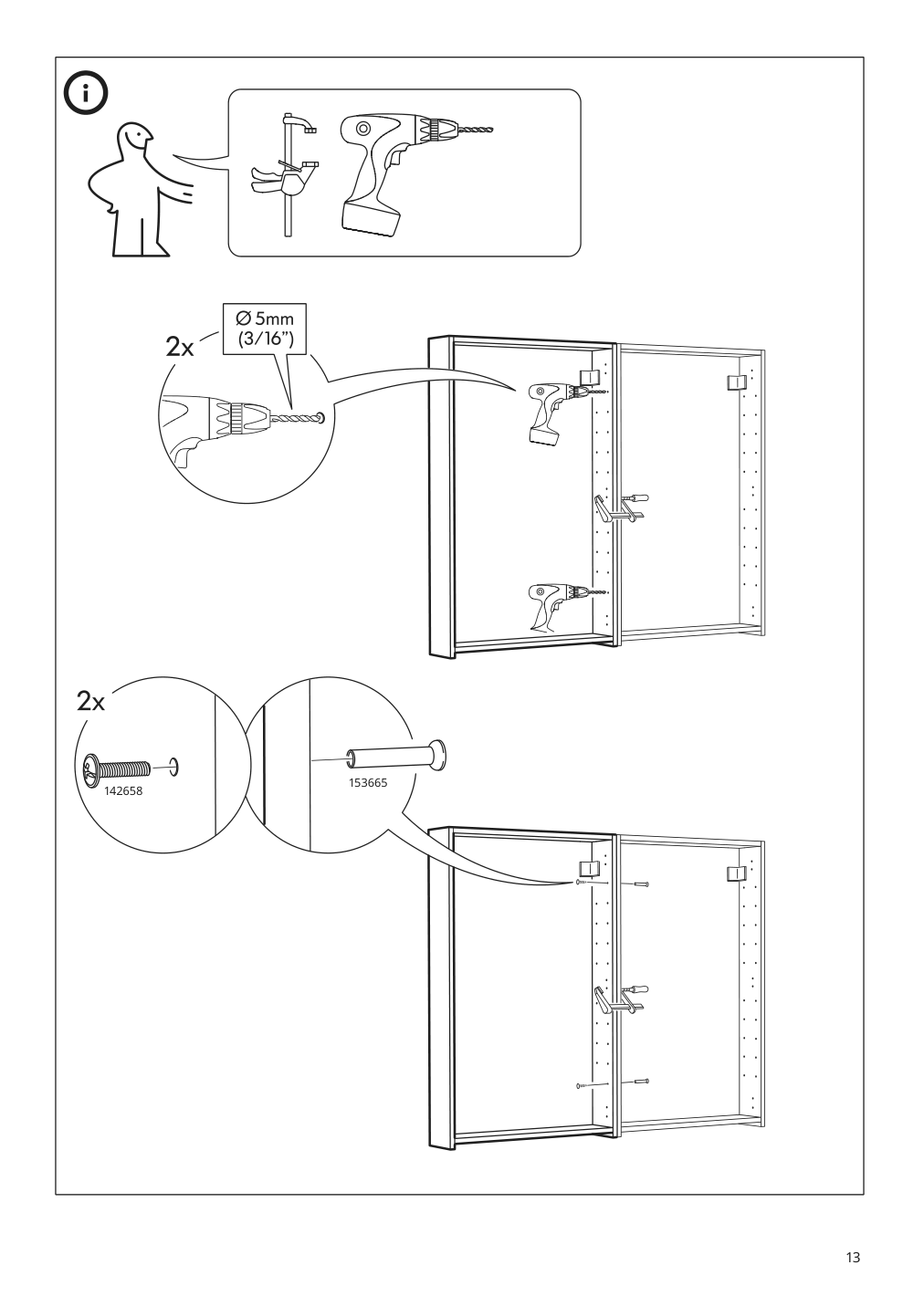 Assembly instructions for IKEA Godmorgon mirror cabinet with 2 doors kasjoen light gray | Page 13 - IKEA GODMORGON / RÄTTVIKEN bathroom furniture, set of 5 793.046.97