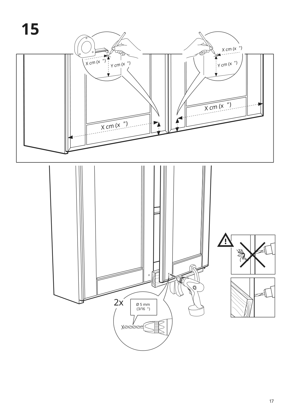 Assembly instructions for IKEA Godmorgon mirror cabinet with 2 doors kasjoen light gray | Page 17 - IKEA GODMORGON/TOLKEN / KATTEVIK bathroom furniture, set of 6 993.163.31