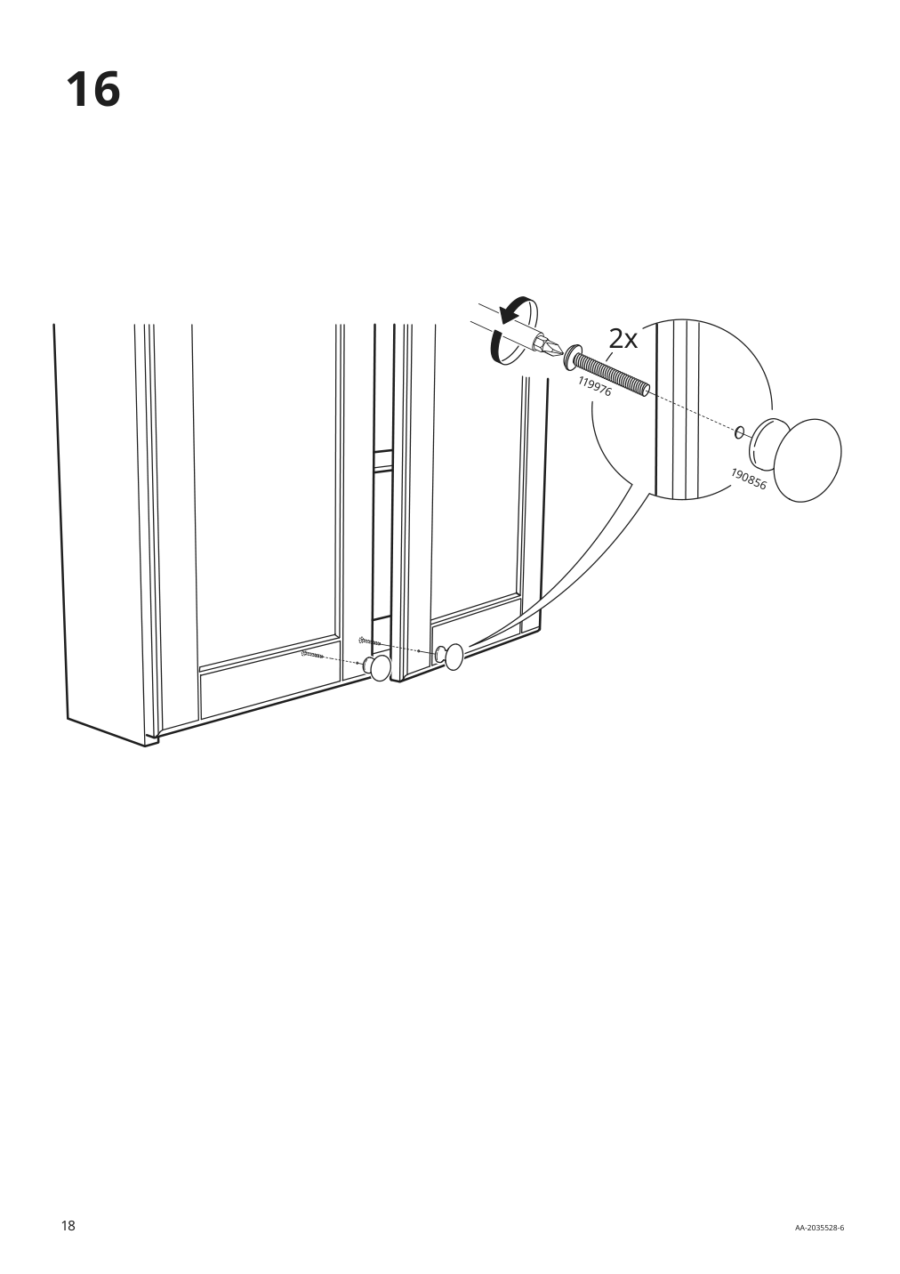 Assembly instructions for IKEA Godmorgon mirror cabinet with 2 doors kasjoen light gray | Page 18 - IKEA GODMORGON/TOLKEN / KATTEVIK bathroom furniture, set of 6 993.163.31