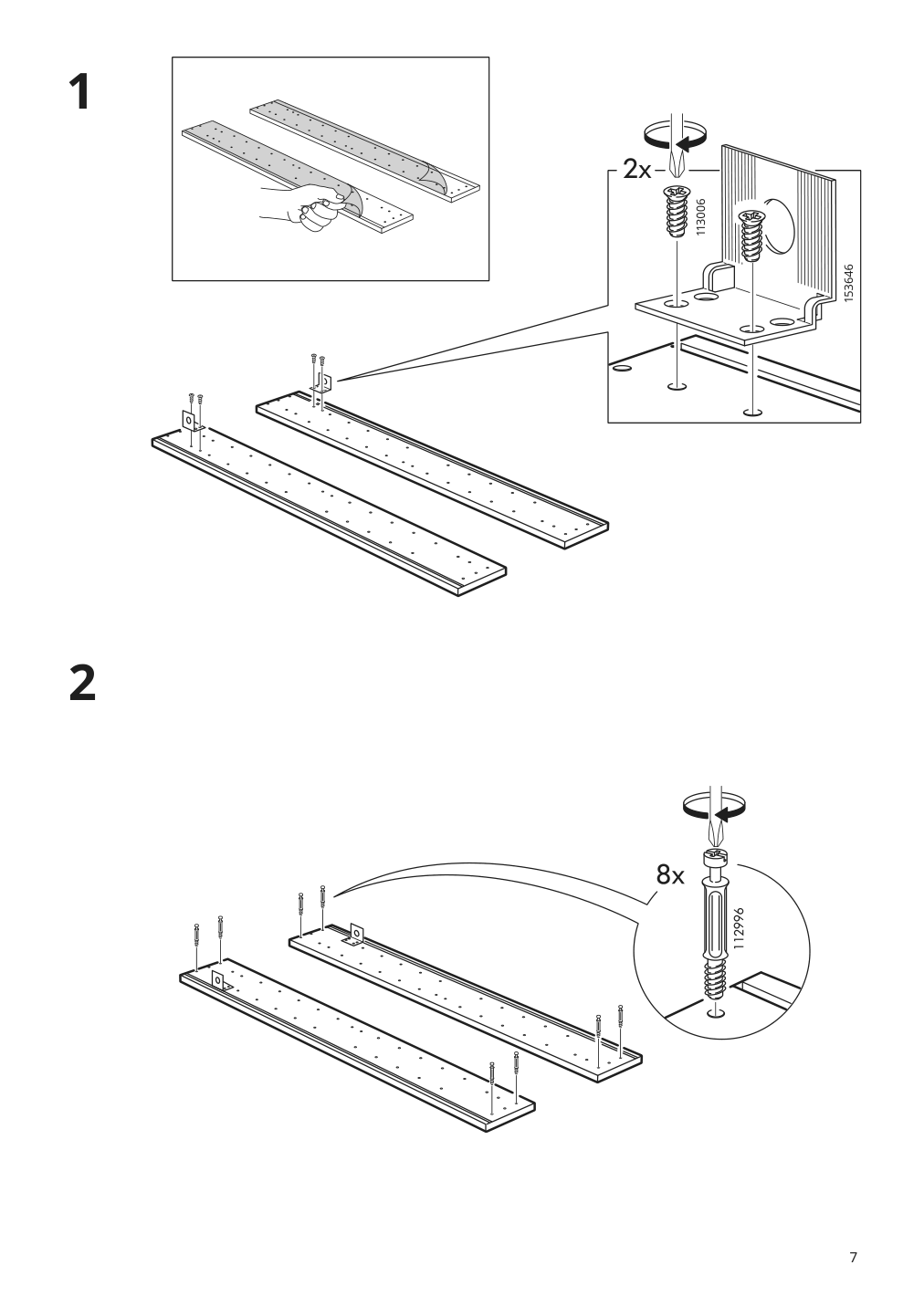 Assembly instructions for IKEA Godmorgon mirror cabinet with 2 doors kasjoen light gray | Page 7 - IKEA GODMORGON / RÄTTVIKEN bathroom furniture, set of 5 793.046.97