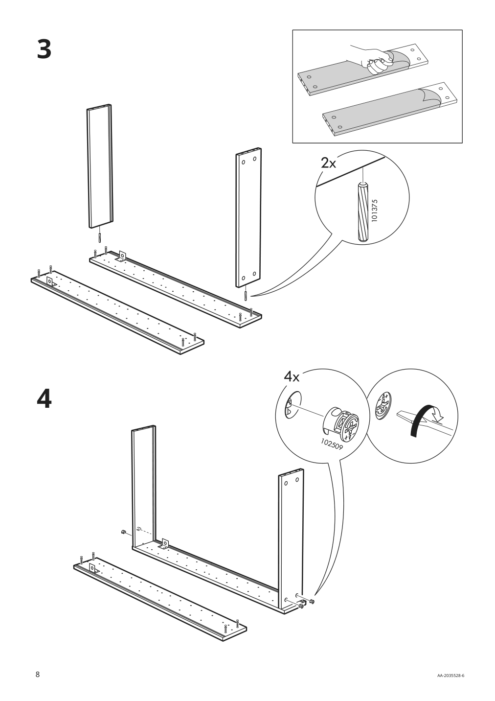 Assembly instructions for IKEA Godmorgon mirror cabinet with 2 doors kasjoen light gray | Page 8 - IKEA GODMORGON / RÄTTVIKEN bathroom furniture, set of 5 793.046.97