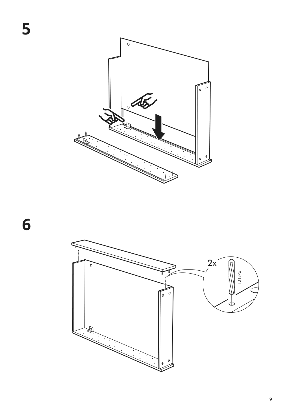 Assembly instructions for IKEA Godmorgon mirror cabinet with 2 doors kasjoen light gray | Page 9 - IKEA GODMORGON / RÄTTVIKEN bathroom furniture, set of 5 793.046.97