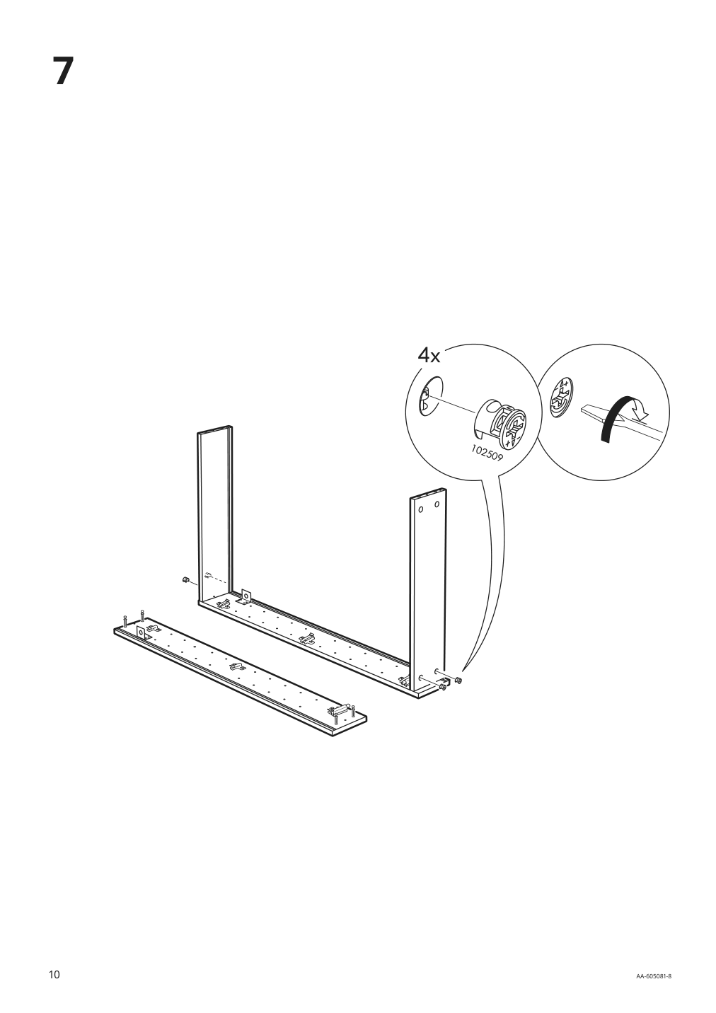 Assembly instructions for IKEA Godmorgon mirror cabinet with 2 doors mirror glass | Page 10 - IKEA GODMORGON/TOLKEN / TÖRNVIKEN bathroom furniture, set of 7 893.373.53