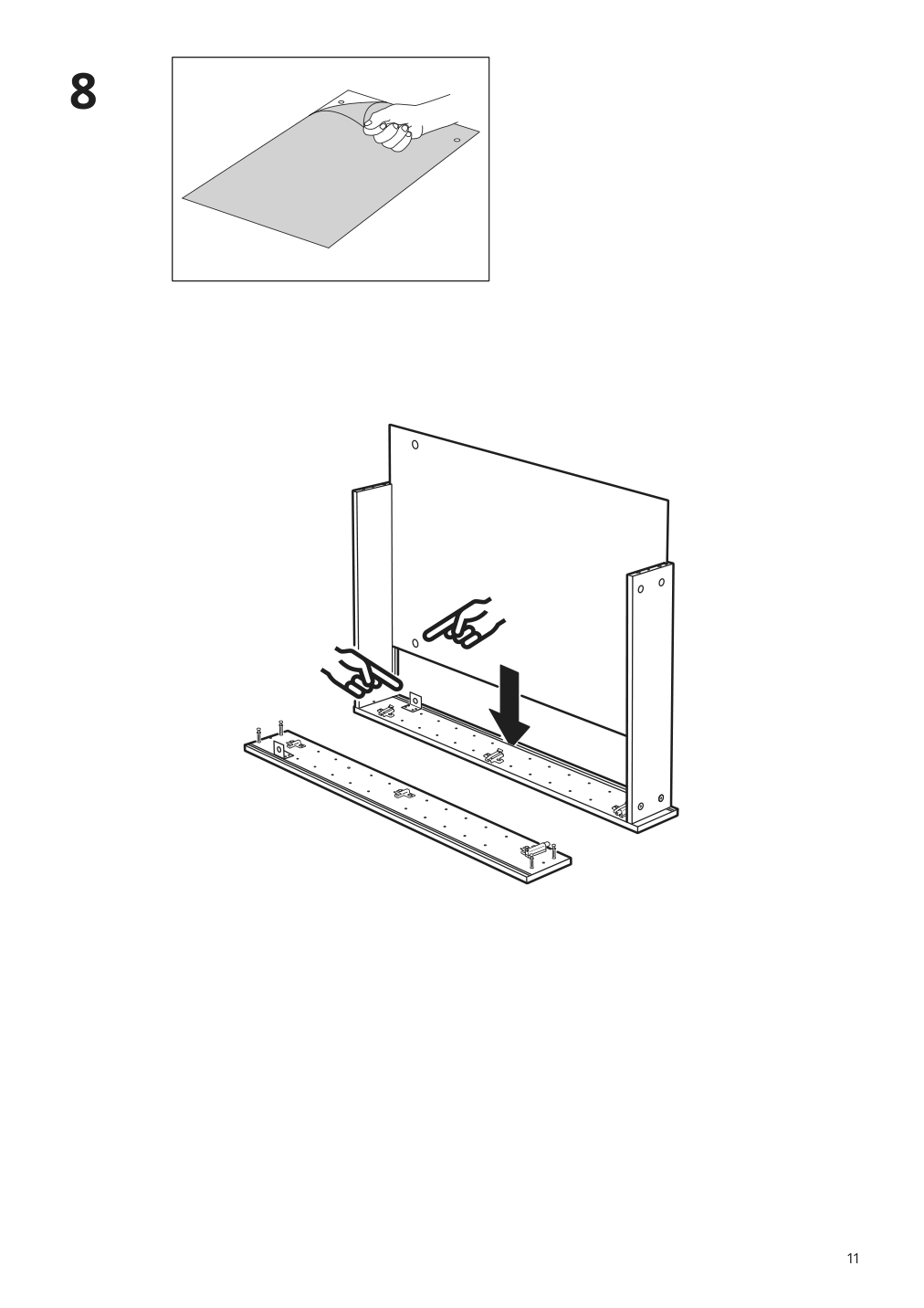 Assembly instructions for IKEA Godmorgon mirror cabinet with 2 doors mirror glass | Page 11 - IKEA GODMORGON/TOLKEN / TÖRNVIKEN bathroom furniture, set of 7 893.373.53